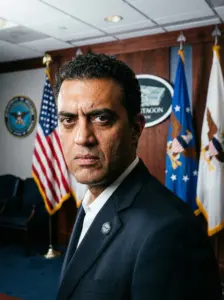 Illustrated portrait of Emil Michael, former Uber executive who served as Pentagon intermediary in Anthropic negotiations